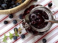 Blueberries with maraschino